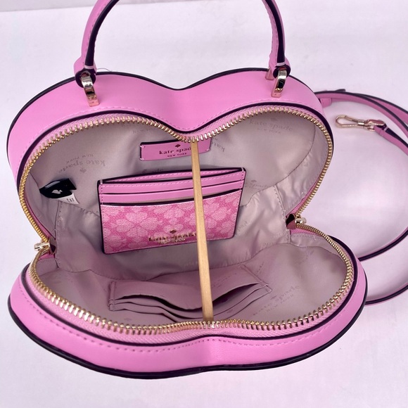 Kate Spade Love Shack Spade Flower Heart Crossbody and Small Wallet Card Holder - Picture 5 of 16